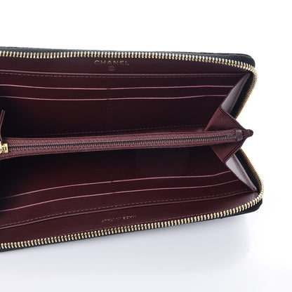 Chanel Caviar Quilted Large Gusset Zip Around Wallet Black 5 of 10