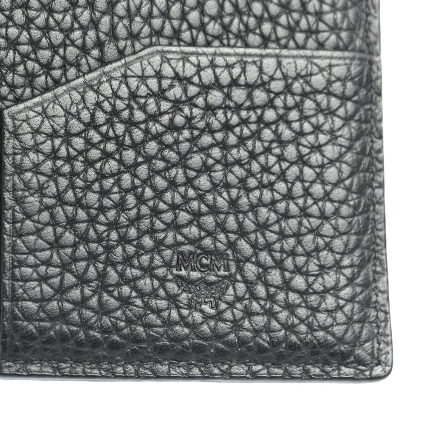 Calfskin Ottomar Monogram Mini Bi-Fold Card Wallet Black