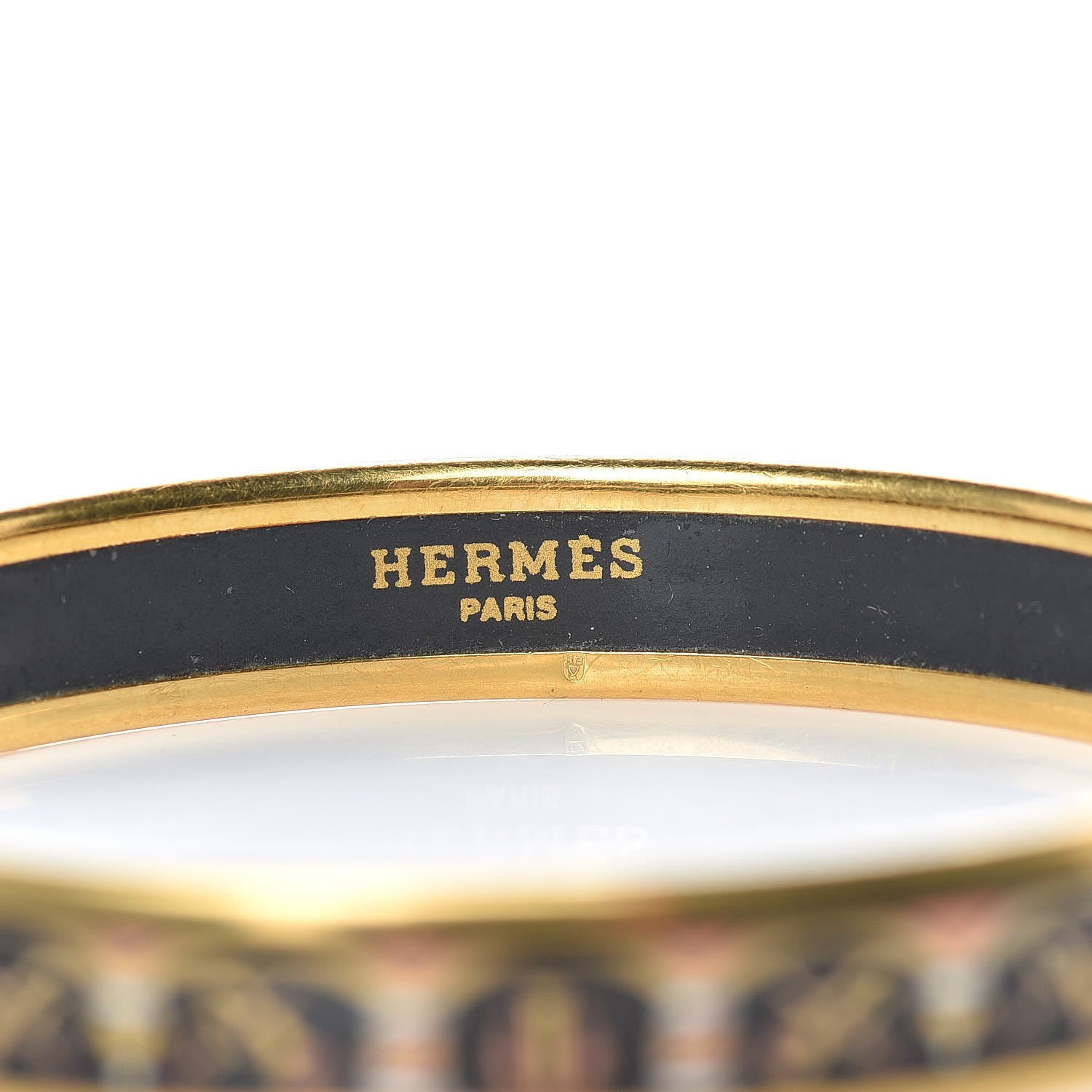 Hermes Enamel Printed Narrow Musical Instruments Bracelet 70 4 of 5