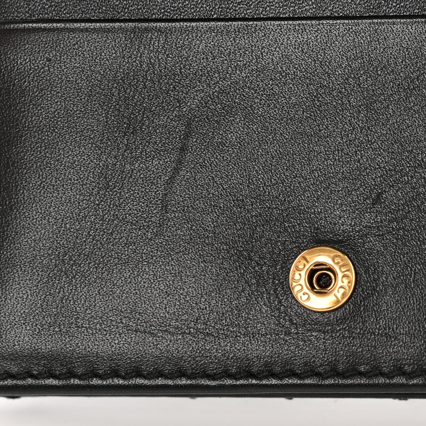 Calfskin Matelasse GG Marmont Card Case Wallet Black