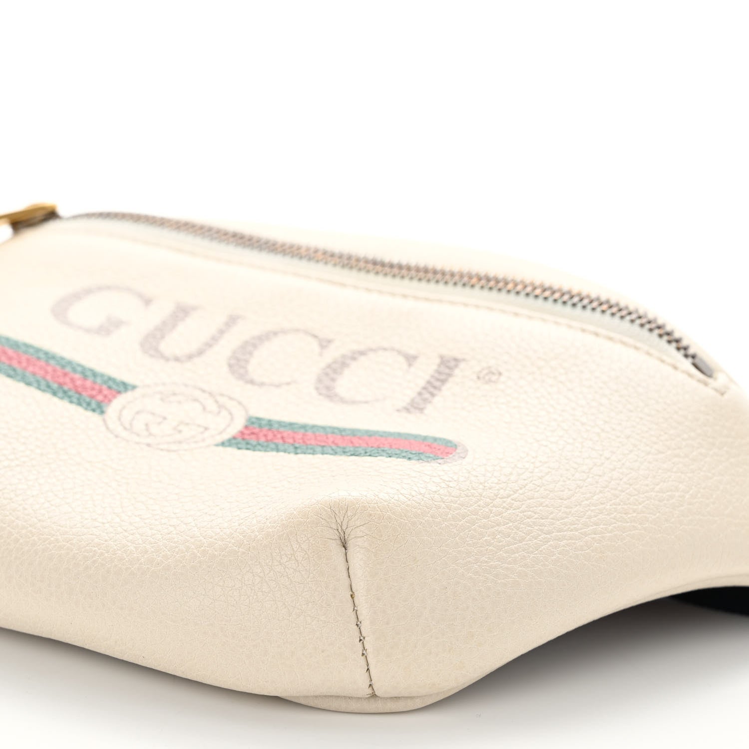Gucci Grained Calfskin Small Logo Belt Bag White 10 of 10