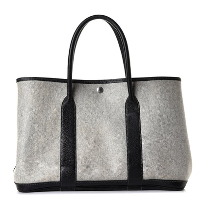Hermes Buffle Skipper Toile Garden Party 36 MM Tote Black 1 of 4