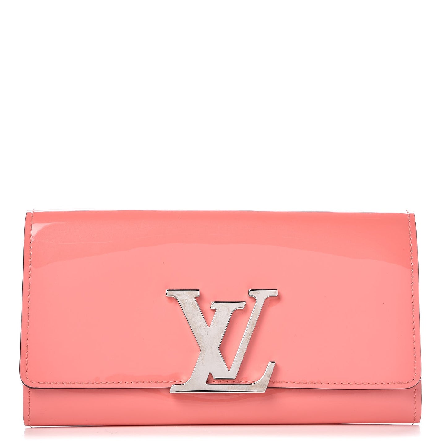 Patent Louise Wallet Rose Litchi