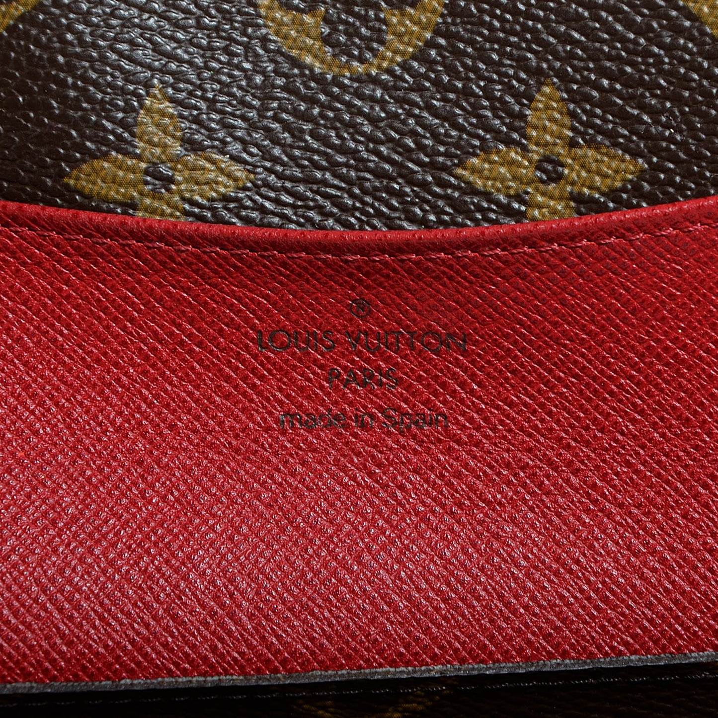 Monogram Emilie Wallet Red