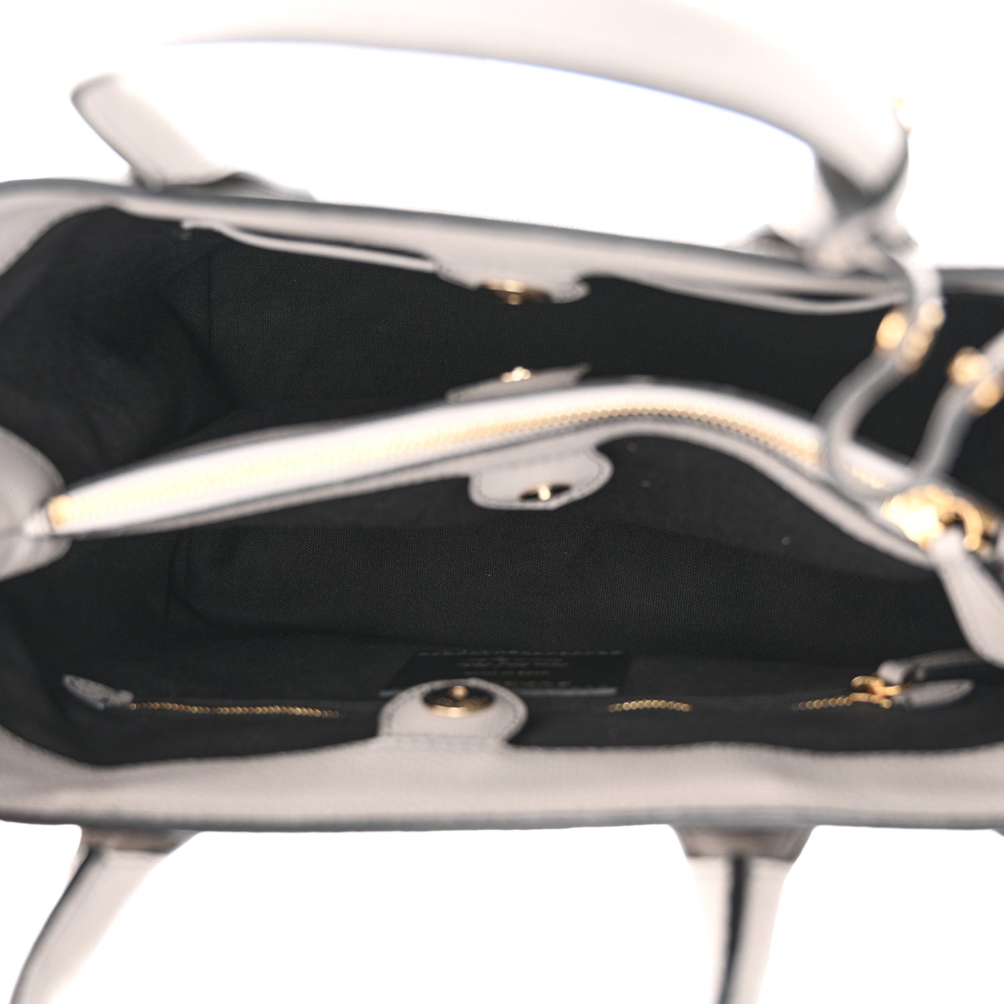 Derby Calfskin House Check Medium Banner Tote Pale Grey