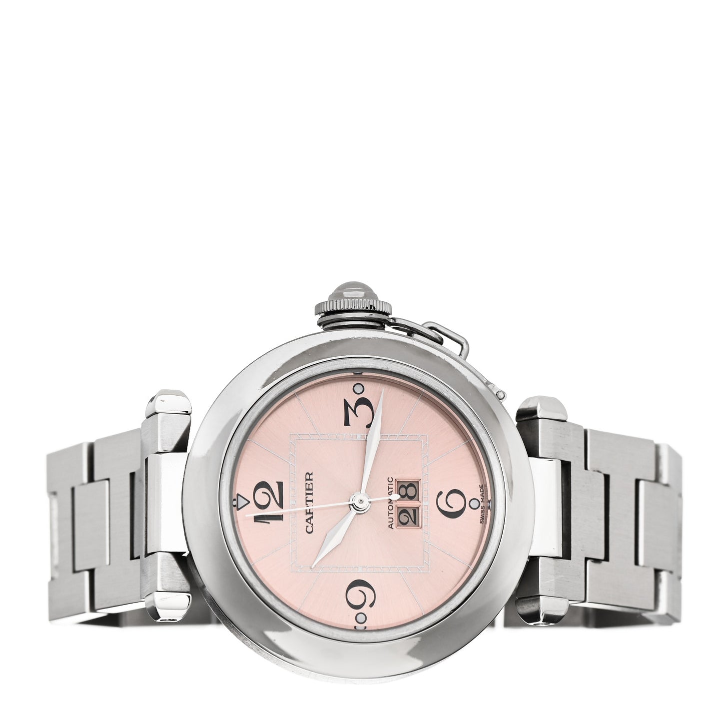 Stainless Steel 35mm Pasha C Big Date Automatic Watch Pink