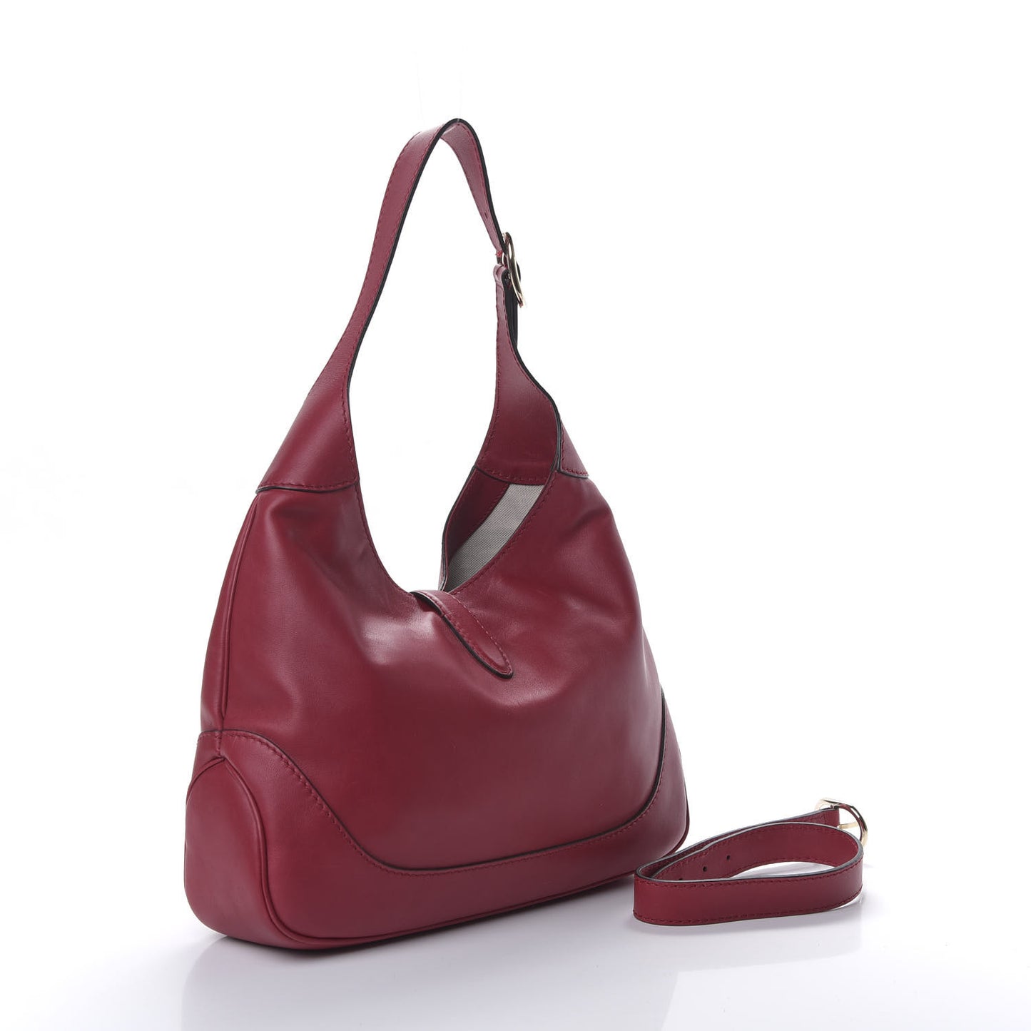 Calfskin Medium Jackie Shoulder Bag Burgundy