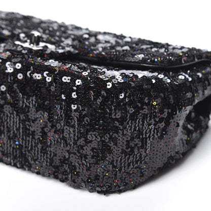 Chanel Sequin Medium Single Flap Multicolor Black 6 of 10