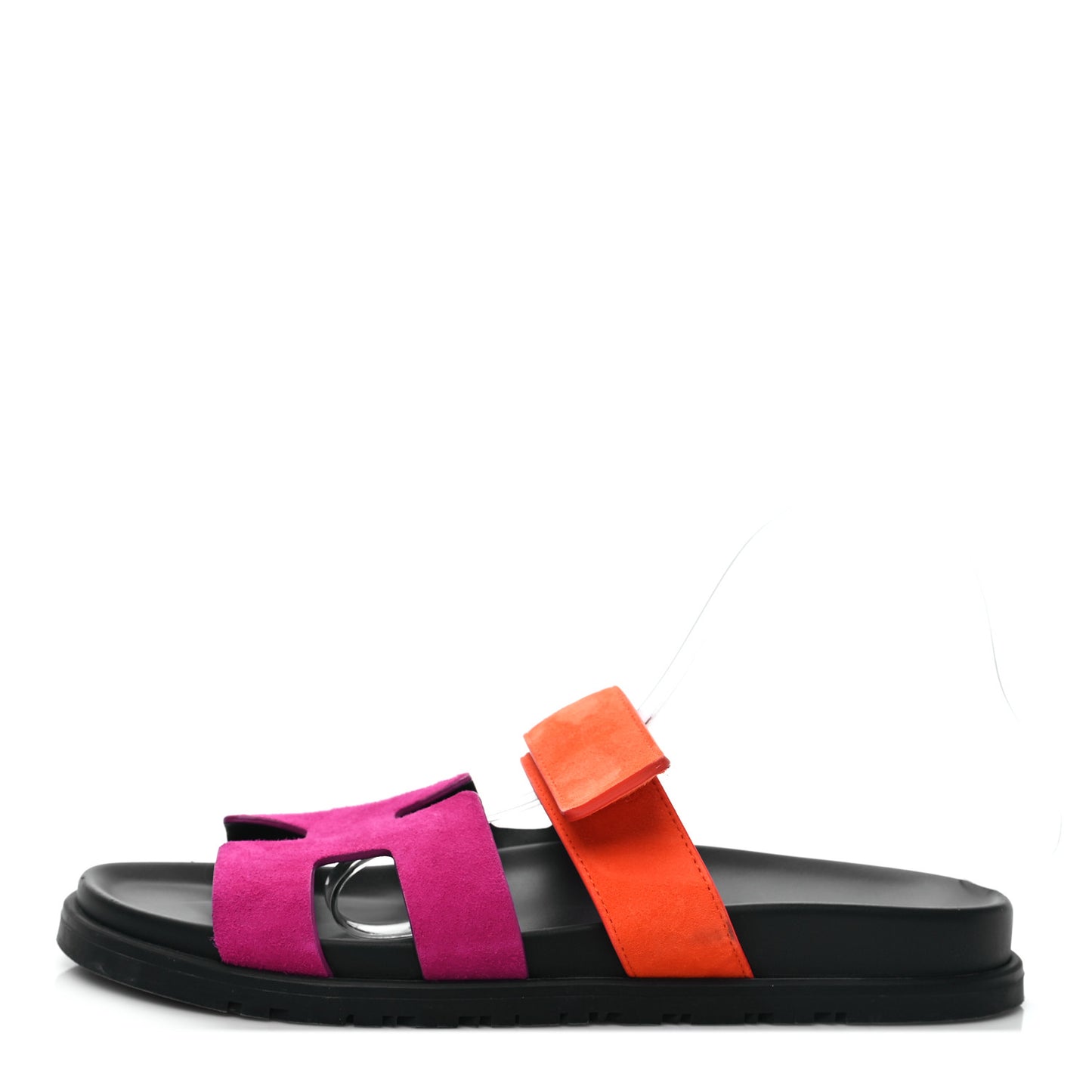Suede Goatskin Womens Chypre Sandals 39.5 Rose Chapas Orange Synthetique