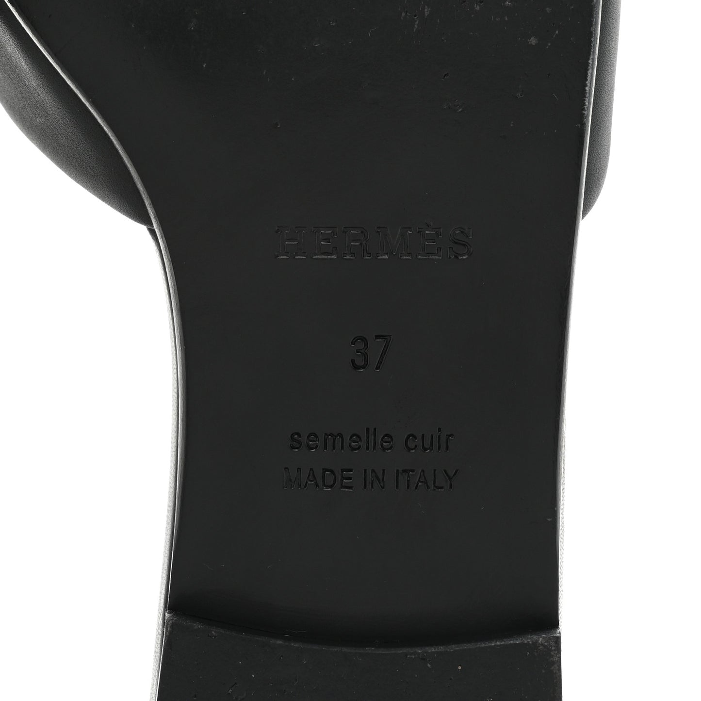 Calfskin Dune Sandals 37 Black
