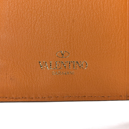 Valentino Garavani Calfskin Rockstud Continental Wallet Mandarin Sorbet 6 of 10