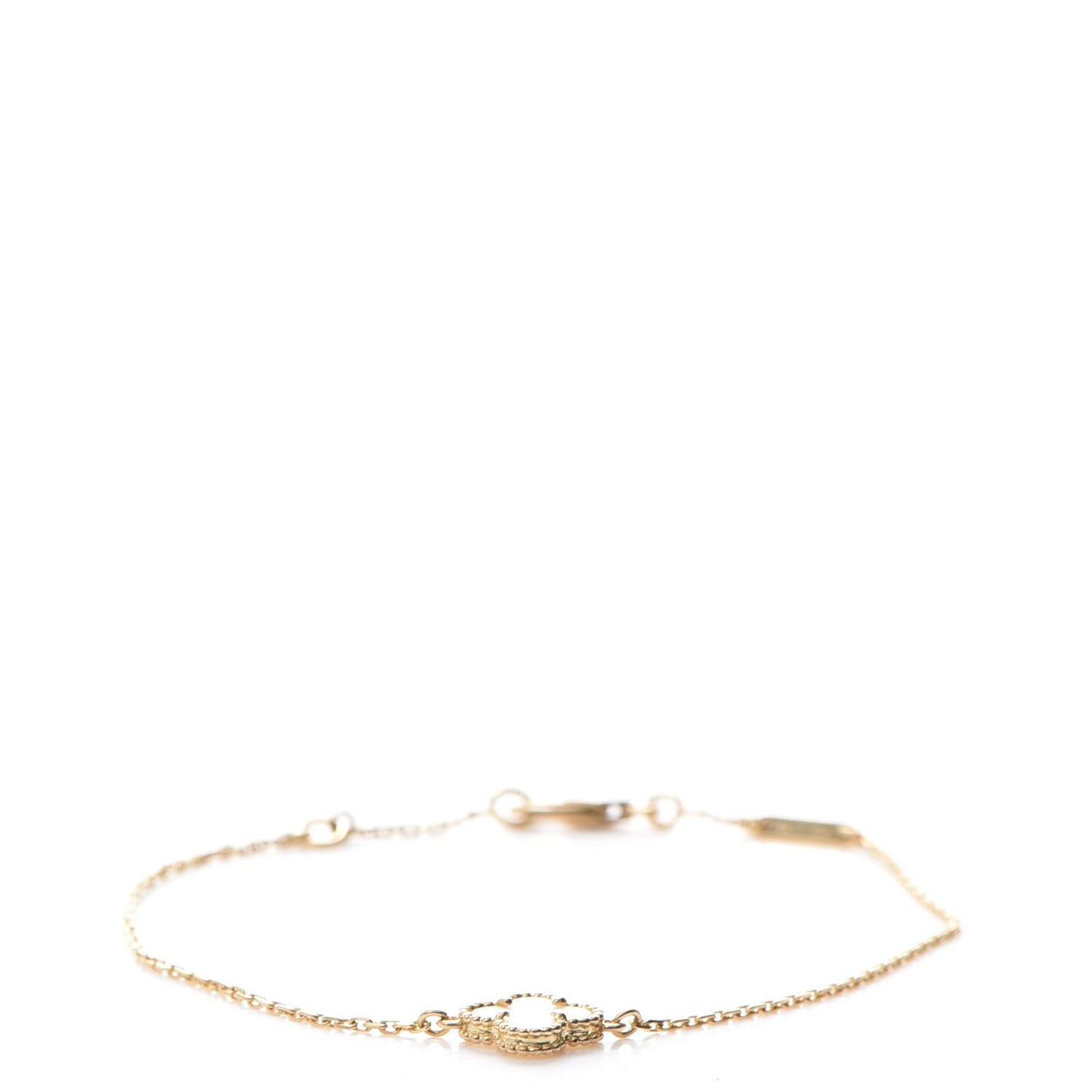 18K Yellow Gold Mother of Pearl Sweet Alhambra Bracelet