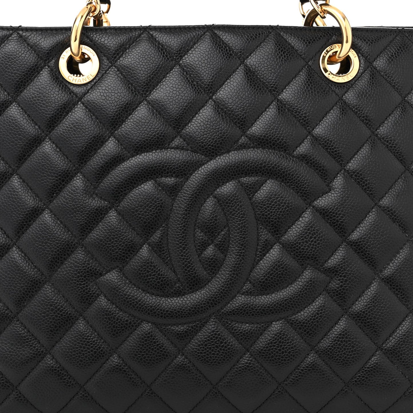 Caviar Quilted XL Grand Shopping Tote GST Black