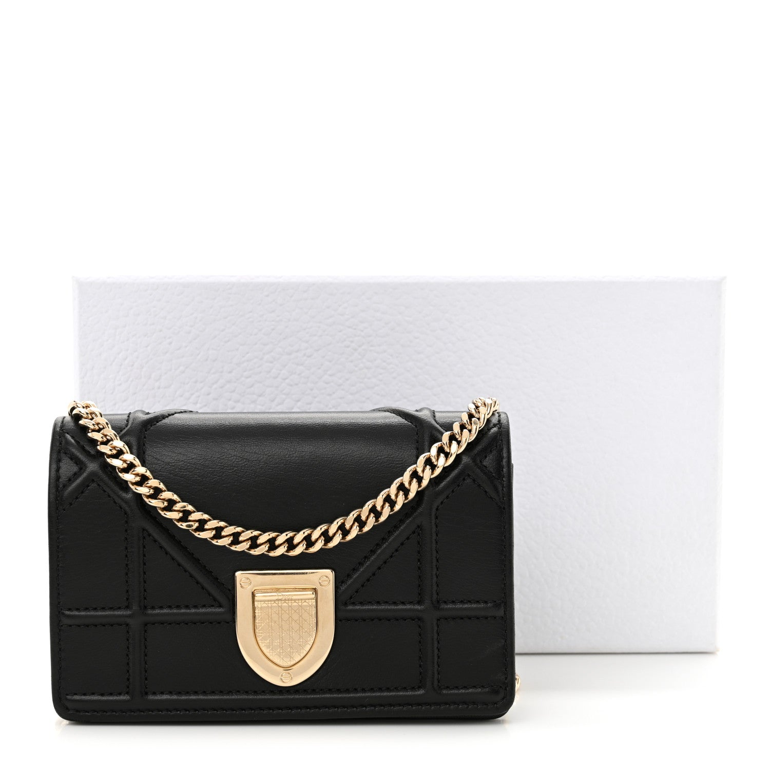 Christian Dior Lambskin Baby Diorama Flap Bag Black 11 of 11