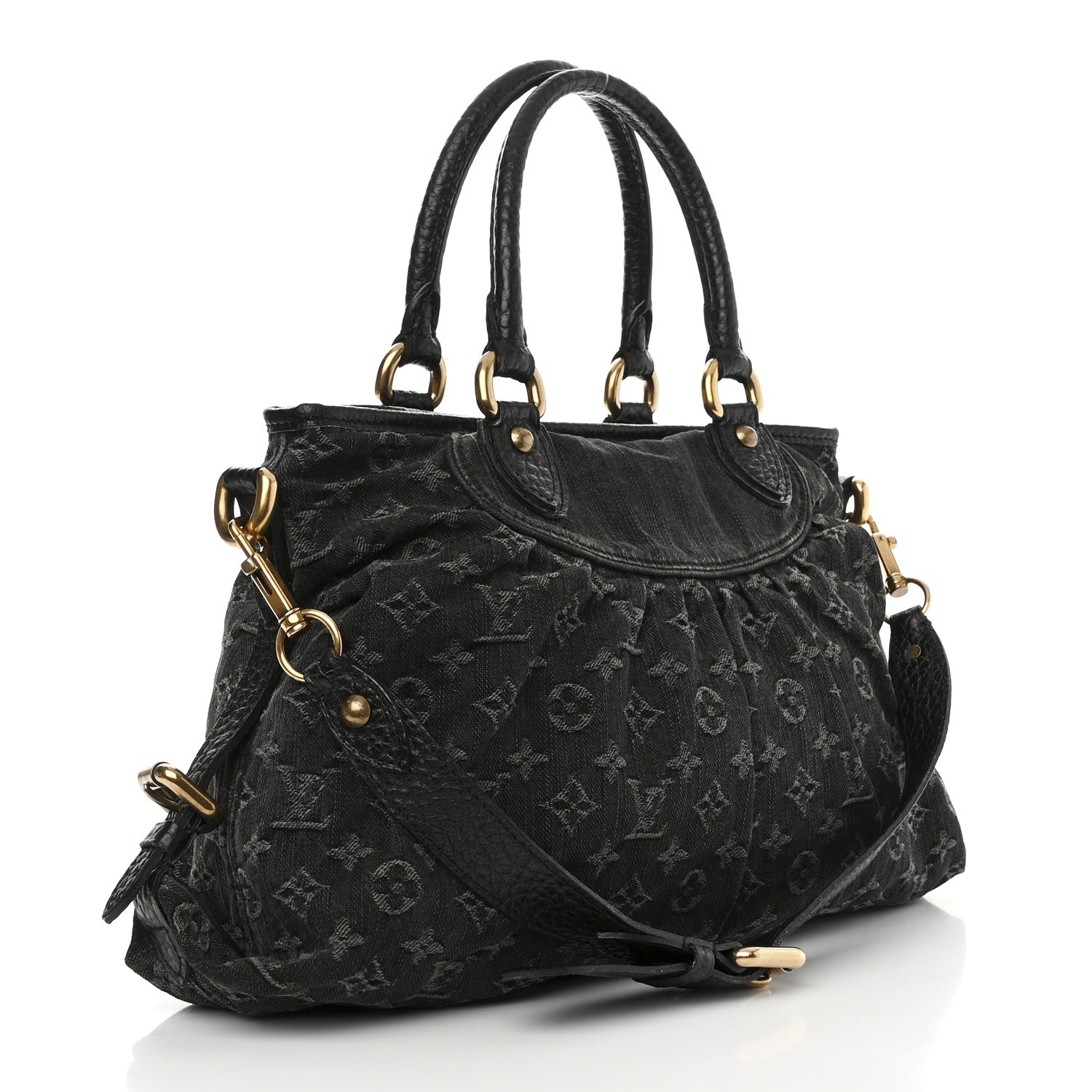 Louis Vuitton Denim Neo Cabby MM Black 3 of 14