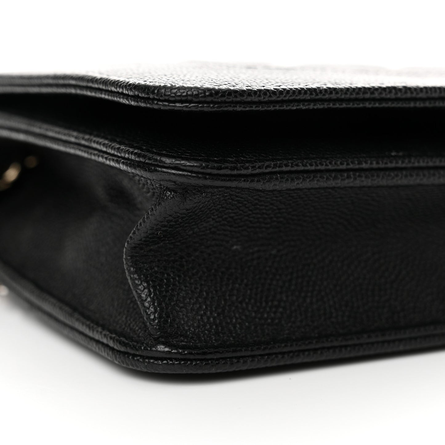 Caviar Quilted Vintage Mademoiselle Wallet On Chain WOC Black