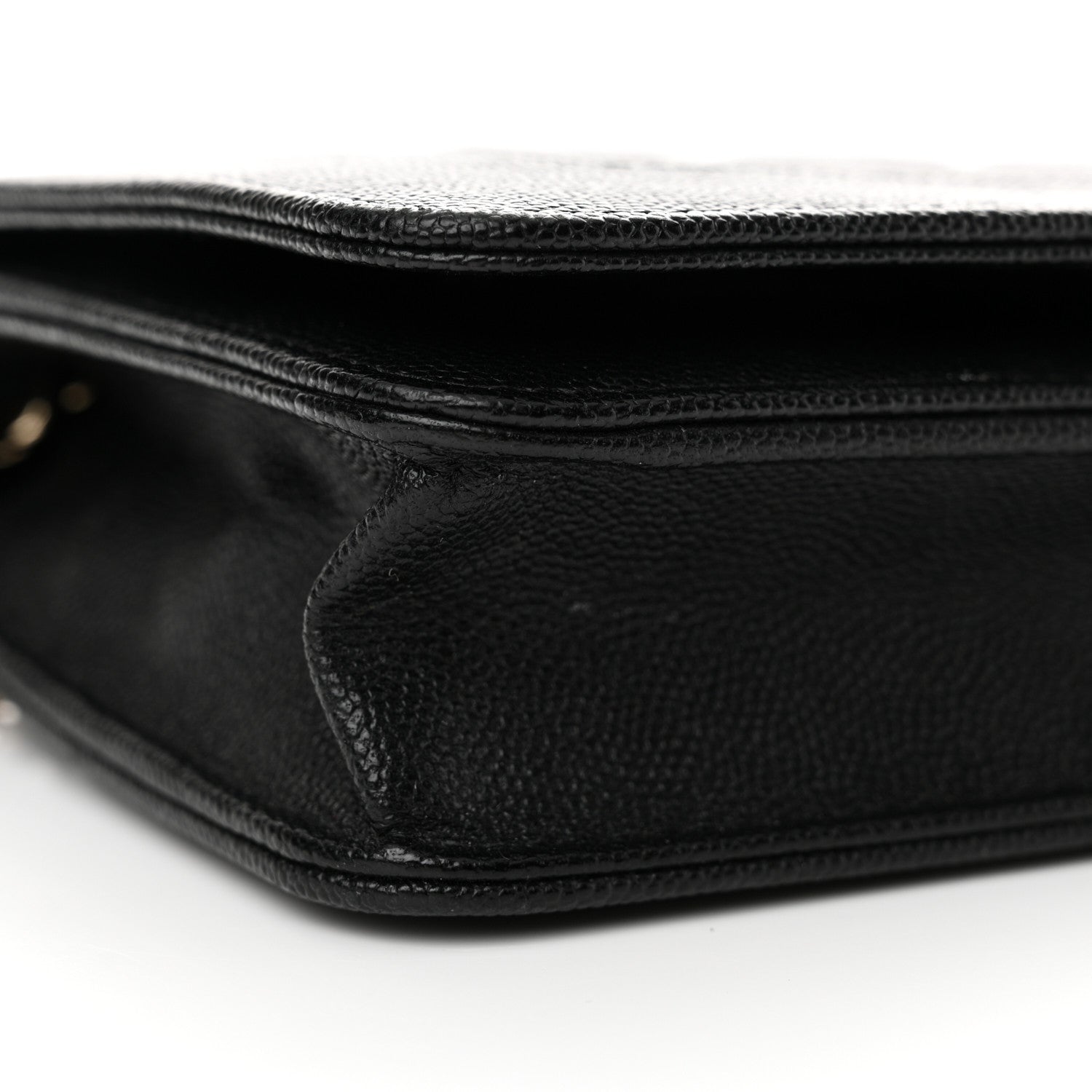 Chanel Caviar Quilted Vintage Mademoiselle Wallet On Chain WOC Black 10 of 14