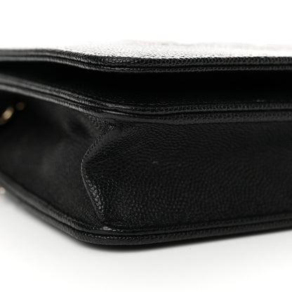 Chanel Caviar Quilted Vintage Mademoiselle Wallet On Chain WOC Black 10 of 14