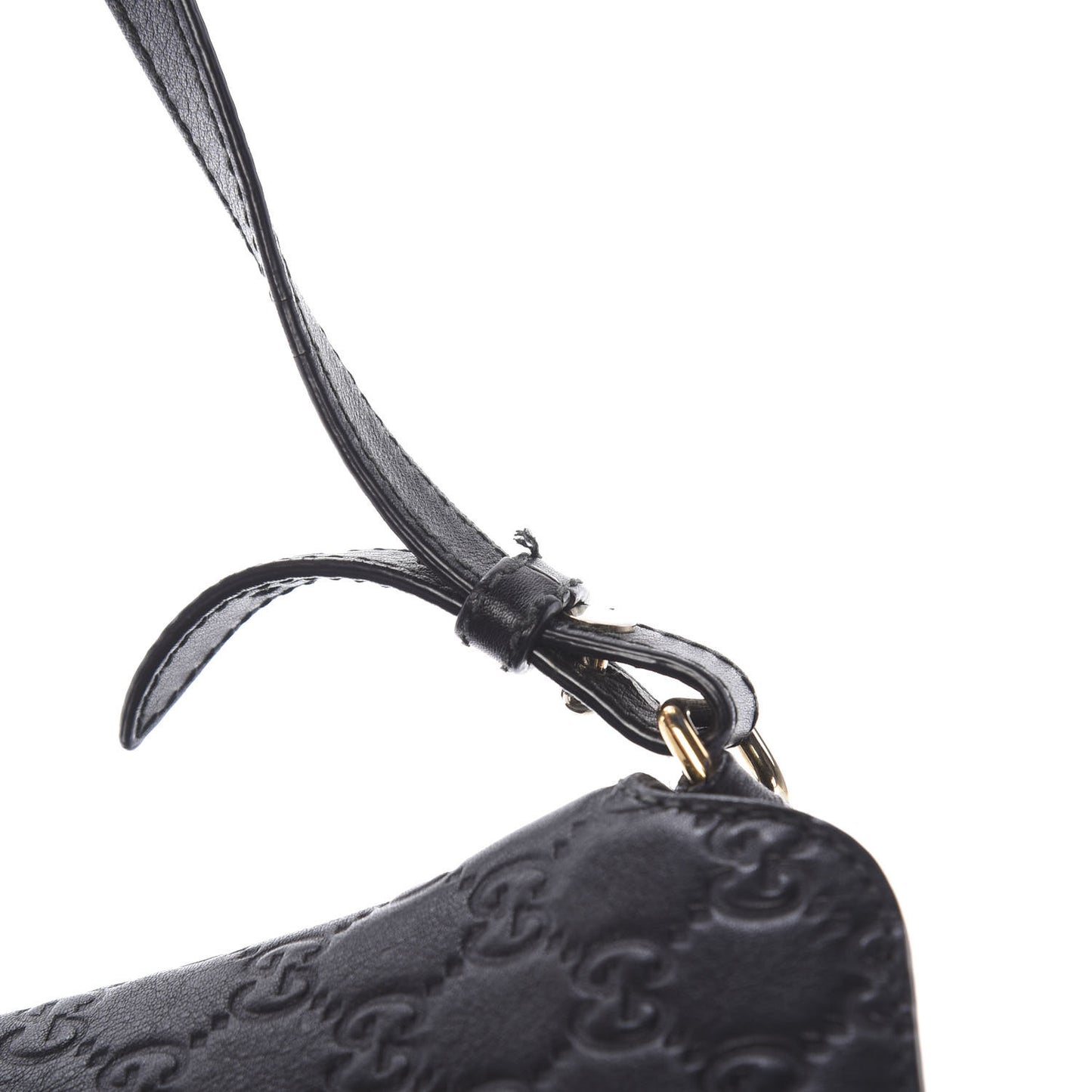 Guccissima Medium Bree Foldover Tote Black