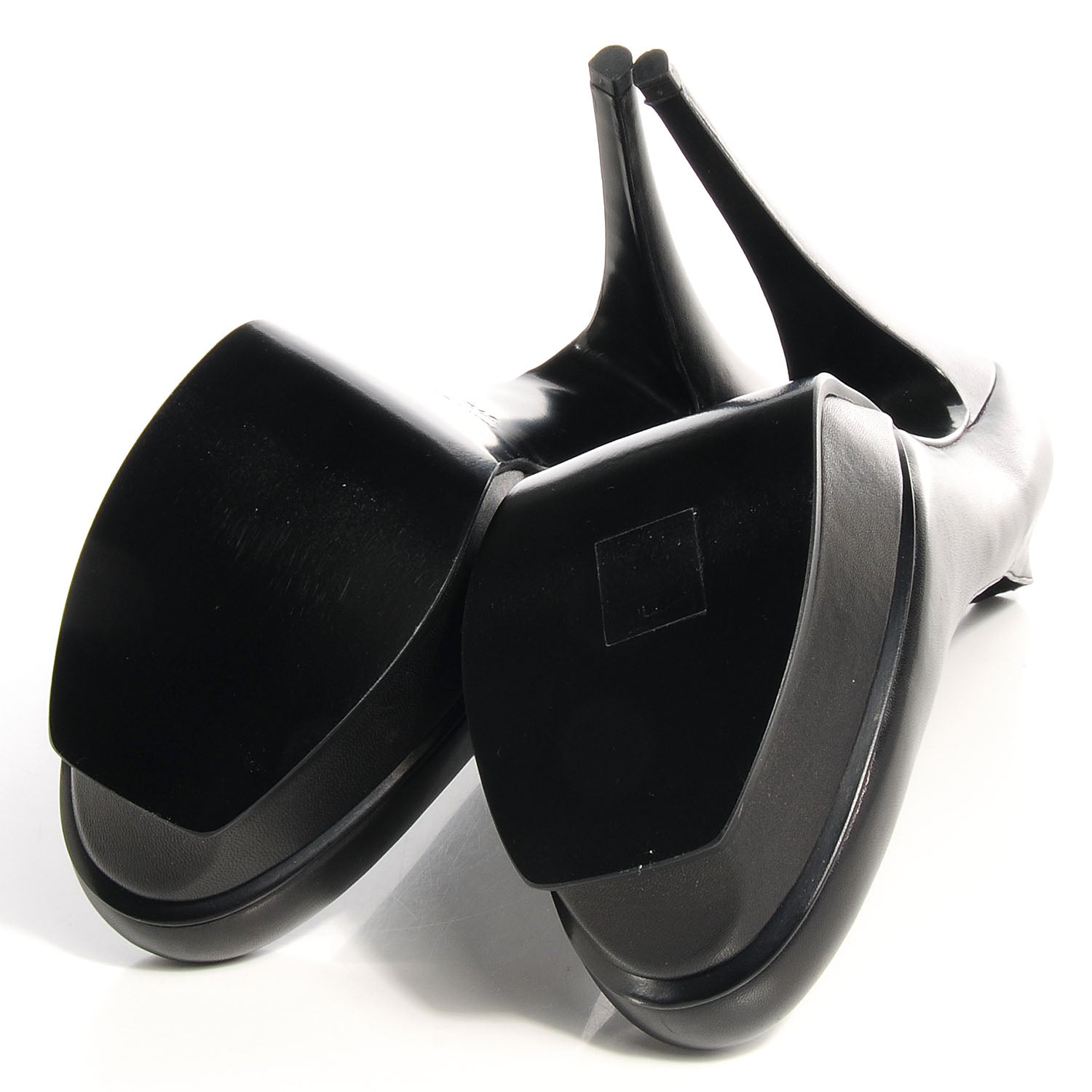 Saint Laurent Calfskin Tribute 105 Platform Pumps 41.5 Black 5 of 8