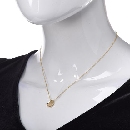 Tiffany 18K Yellow Gold 11mm Elsa Perretti Full Heart Pendant Necklace 2 of 7