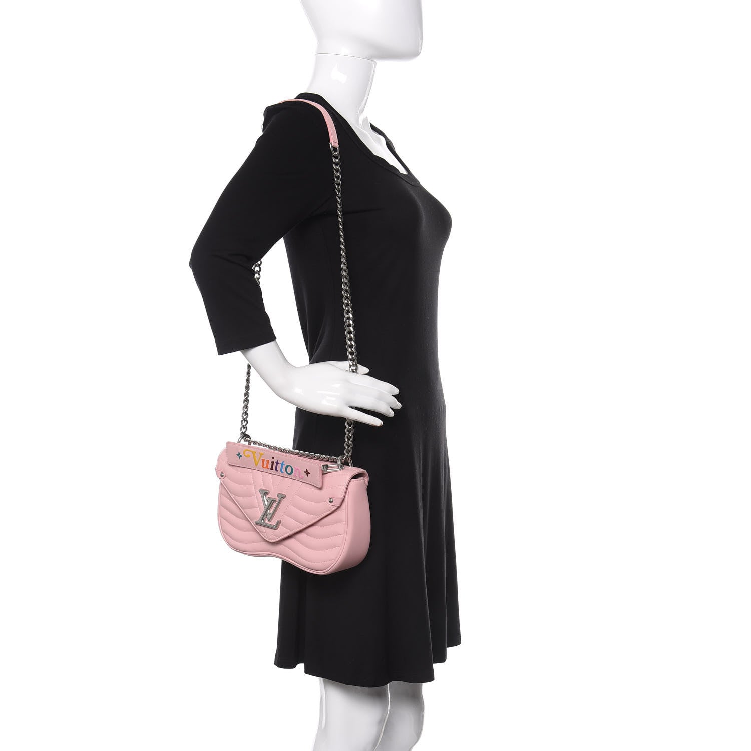 Louis Vuitton Calfskin New Wave Chain MM Smoothie Pink 2 of 11