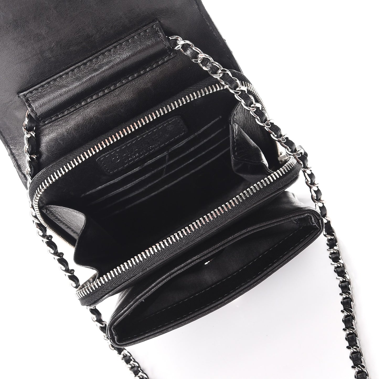 Lambskin Mini Crossbody Flap Black