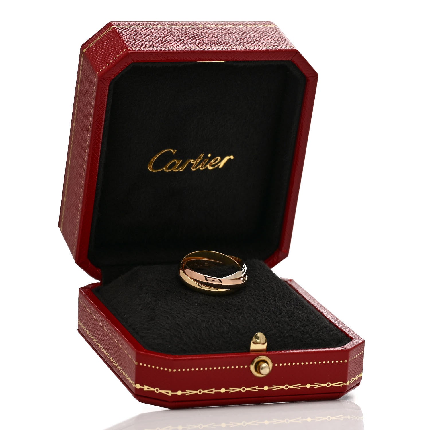 Cartier 18K Pink Yellow White Gold Classic Trinity Ring 52 6 6 of 6