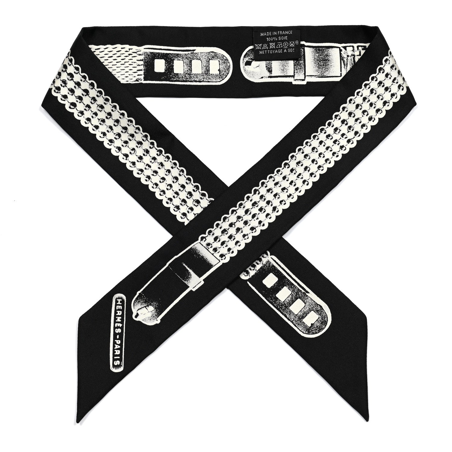 Hermes Silk Le Tresor De Medor Twilly Black White 1 of 4