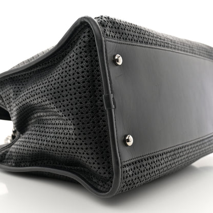 Chanel Calfskin Perforated Up In The Air Tote Black 9 of 14