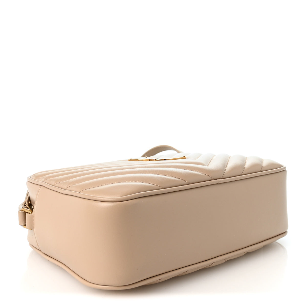 Saint Laurent Calfskin Matelasse Monogram Lou Camera Bag Dark Beige 4 of 10