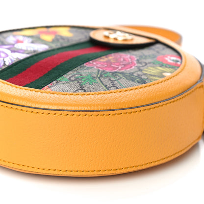 Gucci GG Supreme Monogram Flora Web Mini Ophidia Round Shoulder Bag Beige Multicolor Crop 11 of 11