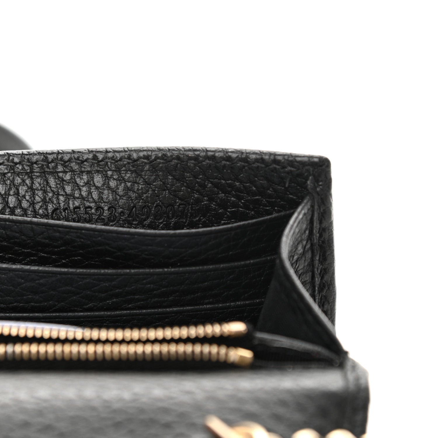 Gucci Dollar Calfskin Interlocking G Chain Wallet Black 7 of 11