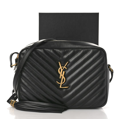 Saint Laurent Calfskin Matelasse Monogram Lou Camera Bag Black 9 of 9