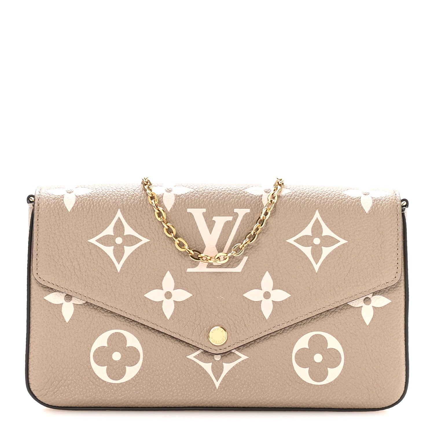 Louis Vuitton Empreinte Monogram Giant Felicie Pochette Tourterelle Creme 1 of 10