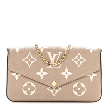 Louis Vuitton Empreinte Monogram Giant Felicie Pochette Tourterelle Creme 1 of 10