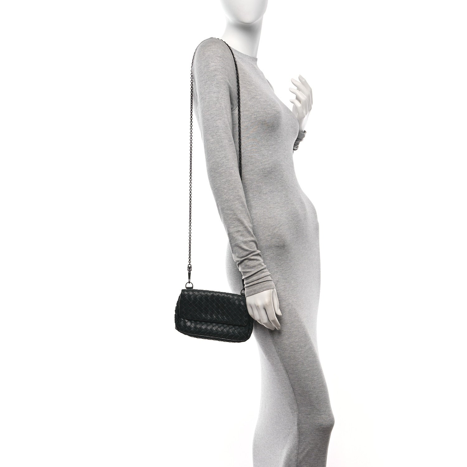 Bottega Veneta Nappa Intrecciato Small Chain Crossbody Black 2 of 12
