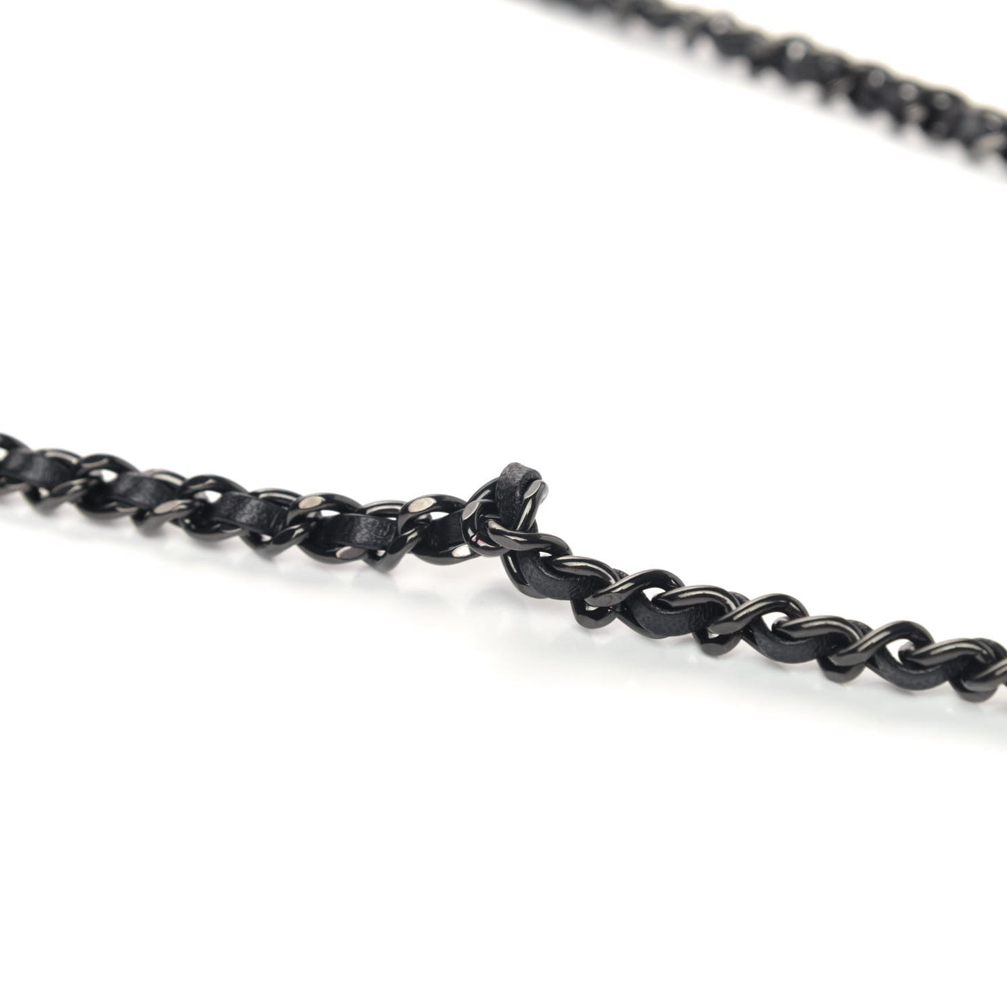Bi-Color Small Boy Clutch With Chain So Black