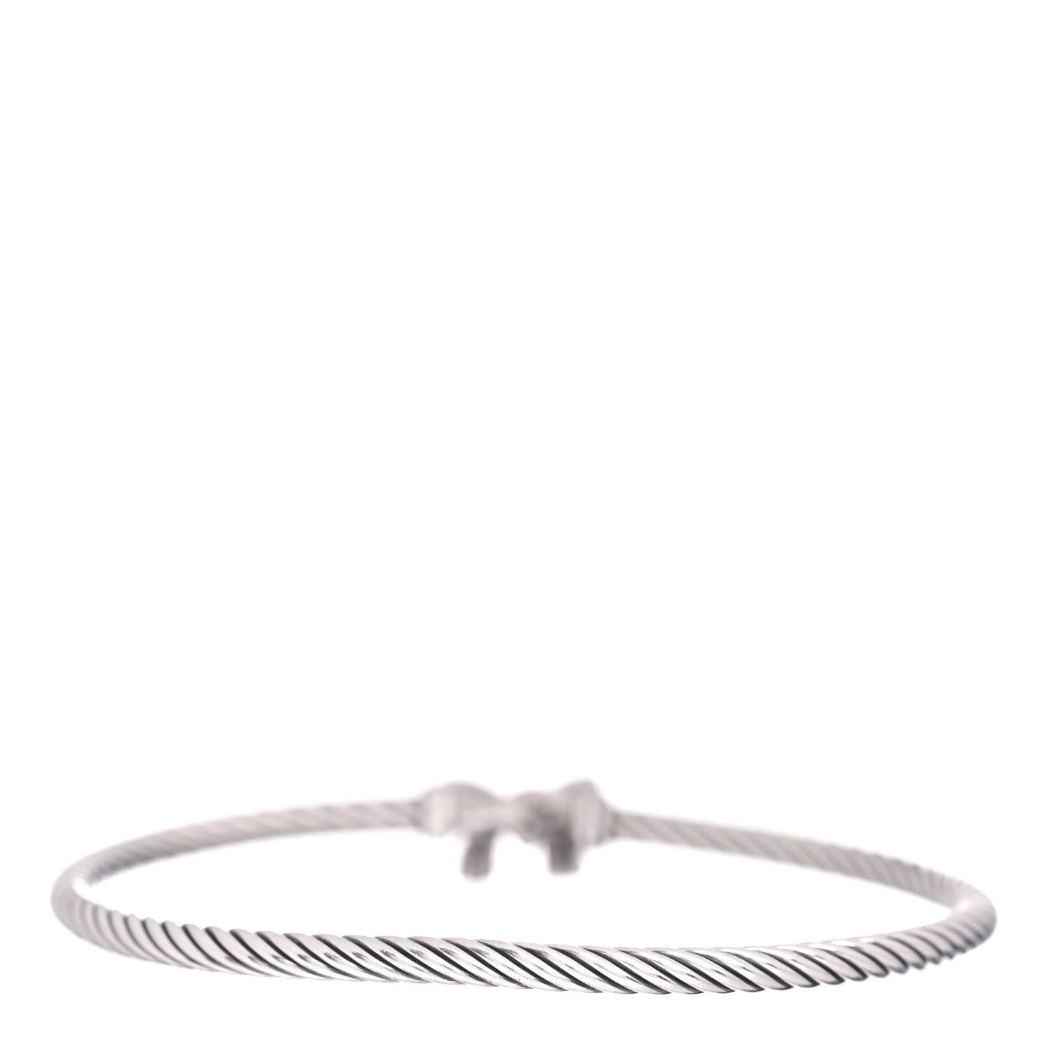 David Yurman Sterling Silver Diamond Bow Cable Collectibles Bracelet 3 of 4