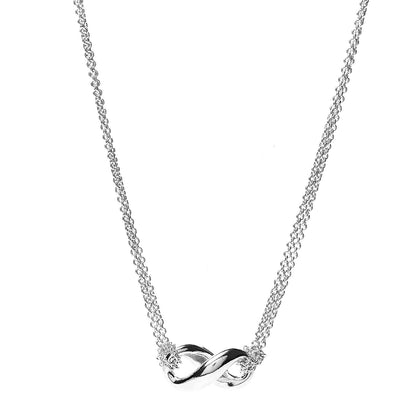Tiffany Sterling Silver Figure 8 Pendant Necklace 1 of 4