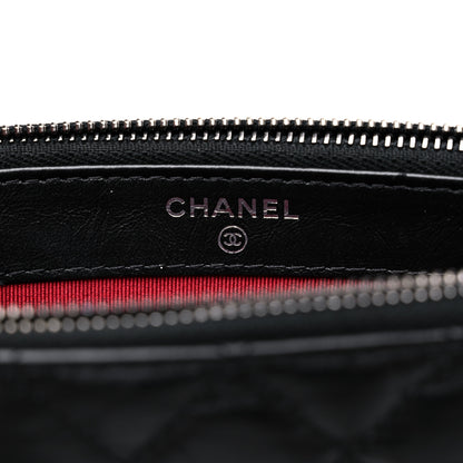 Chanel Aged Calfskin Quilted Small Gabrielle Clutch With Chain Black 8 of 14