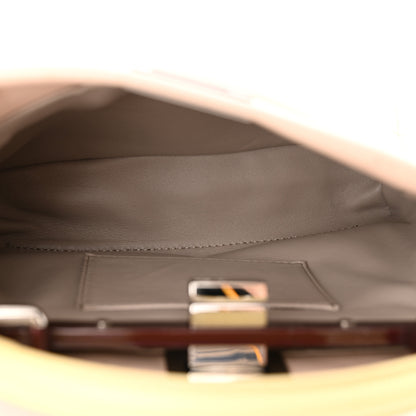 Fendi Nappa Colorblock Mini Peekaboo Iconic Satchel Plaster Banana Grigio Polvere 5 of 16