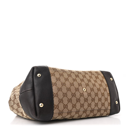 Gucci Monogram Web Medium Dressage Tote Brown 4 of 11