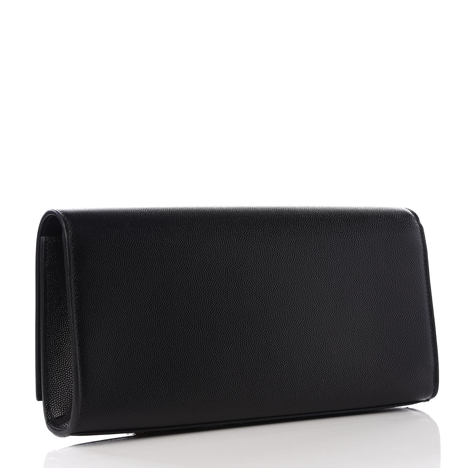 Saint Laurent Grain De Poudre Classic Monogram Tassel Clutch Black 2 of 7