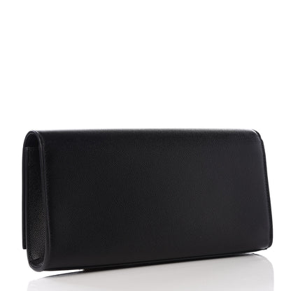 Saint Laurent Grain De Poudre Classic Monogram Tassel Clutch Black 2 of 7