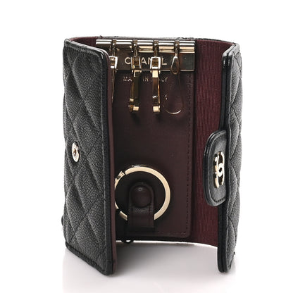 Chanel Caviar Quilted Classic 4 Key Holder Wallet Black 5 of 9