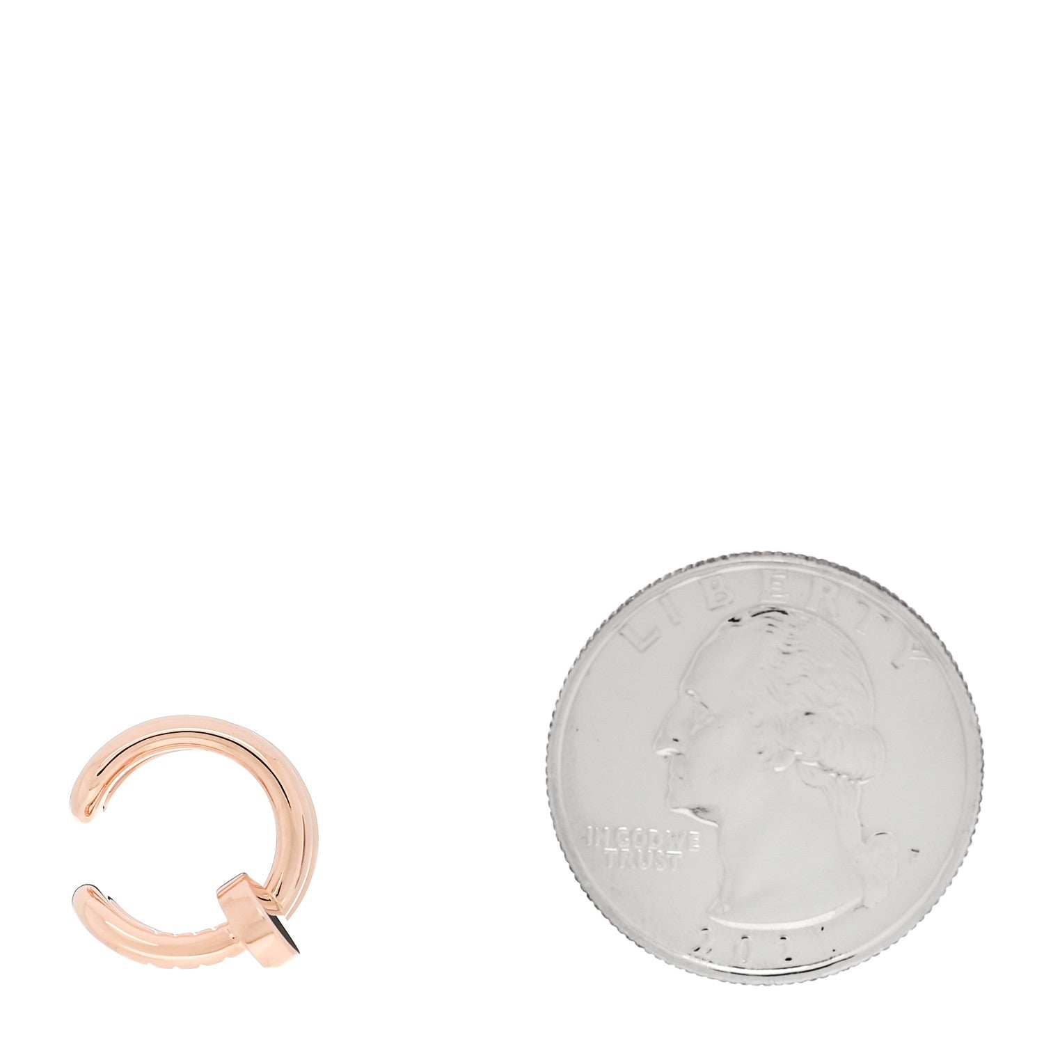 Cartier 18K Pink Gold Juste Un Clou Single Ear Jewel Cuff Earring 2 of 4