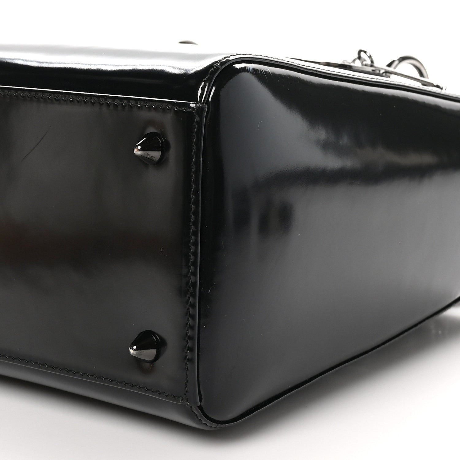 Christian Dior Patent Medium Lady Dior Black 11 of 12