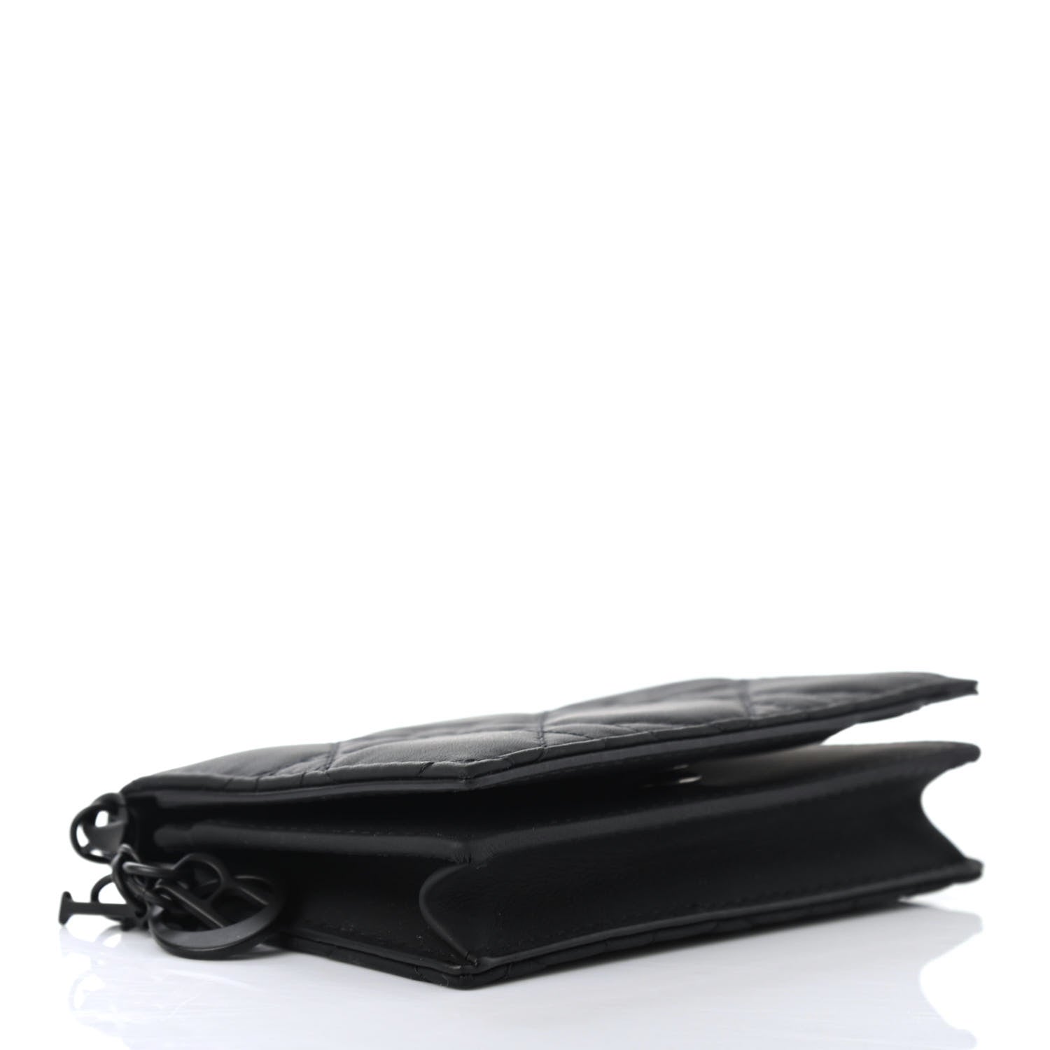 Christian Dior Ultra Matte Calfskin Small Lady Dior Flap Card Holder Black 3 of 4
