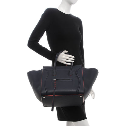 Celine Baby Grained Calfskin Medium Phantom Luggage Navy 2 of 8